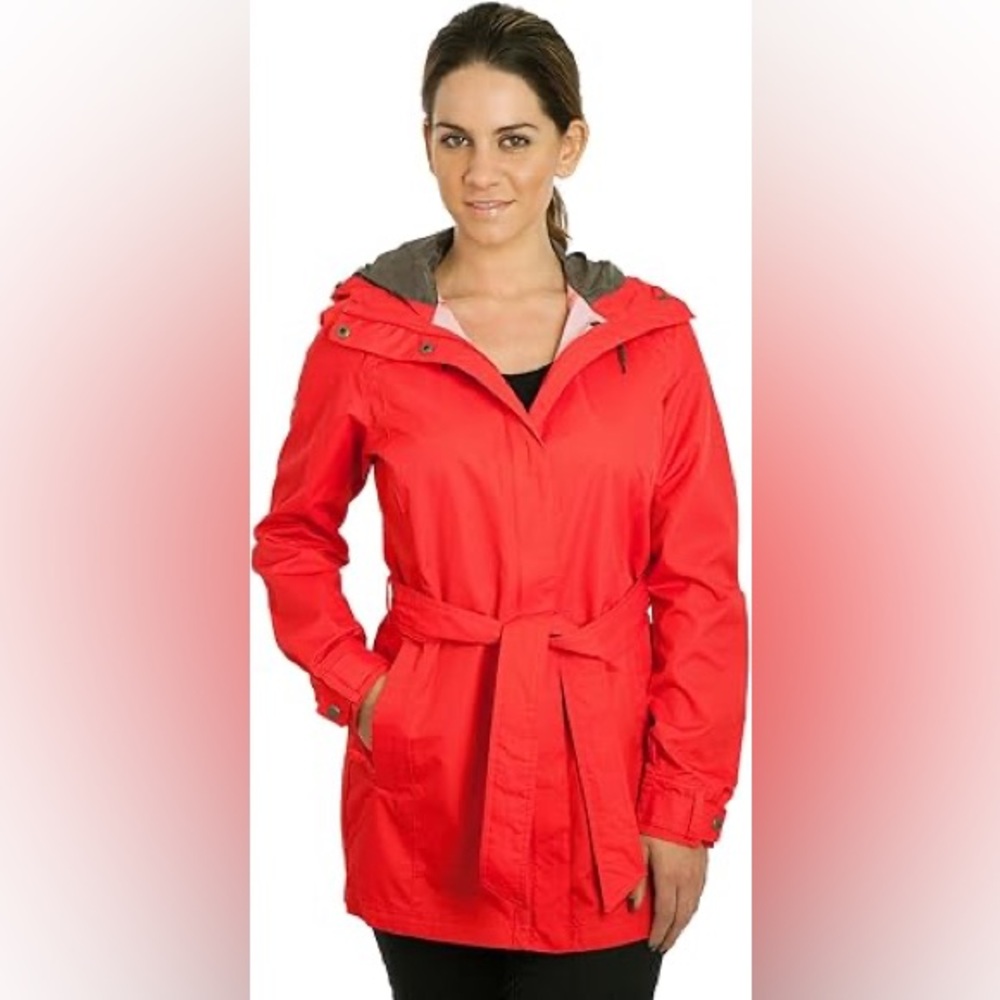 Columbia Pinkish Red Pardon My Trench Coat, Small